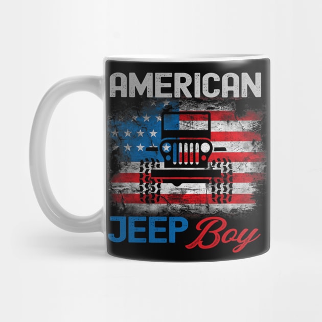 American Jeep Boy USA Flag Jeep by Oska Like